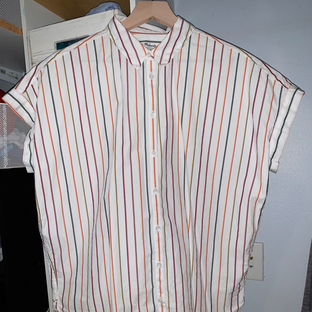 Madewell Courier Strip Button Up